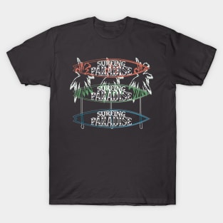 Surfing Paradise. Surf board. Palms T-Shirt